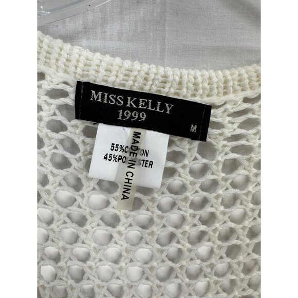 Miss Kelly 1999 Cardigan Crocheted Womens Size‎ M Hippie Boho Peasant Whimsical - Picture 7 of 7